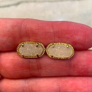 Kendra Scott iridescent drusy stud earrings